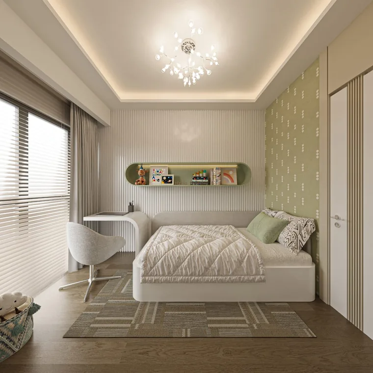 Köşe daire çocuk odası, görünüm 3
